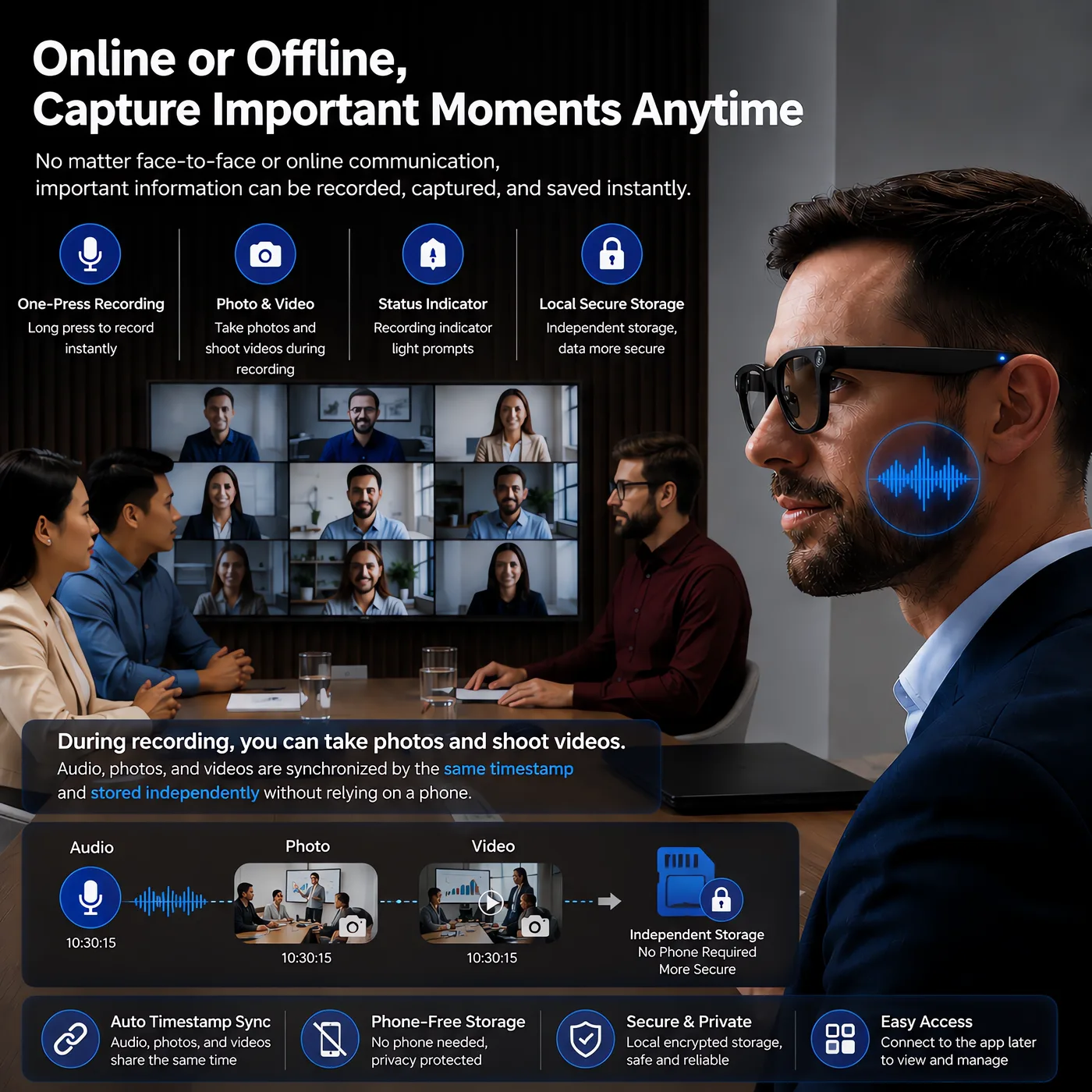 Simultaneous Online & On-site Recording